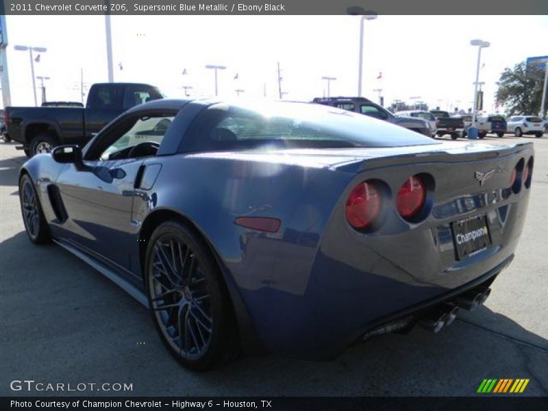 Supersonic Blue Metallic / Ebony Black 2011 Chevrolet Corvette Z06