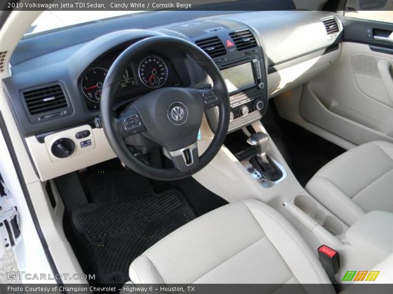 Candy White / Cornsilk Beige 2010 Volkswagen Jetta TDI Sedan