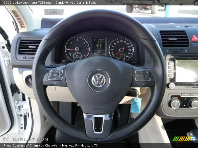 Candy White / Cornsilk Beige 2010 Volkswagen Jetta TDI Sedan