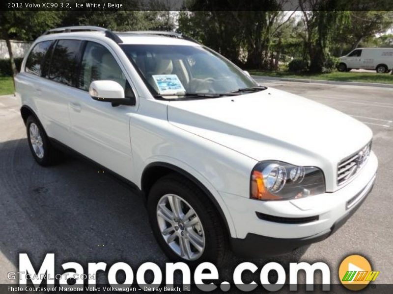Ice White / Beige 2012 Volvo XC90 3.2