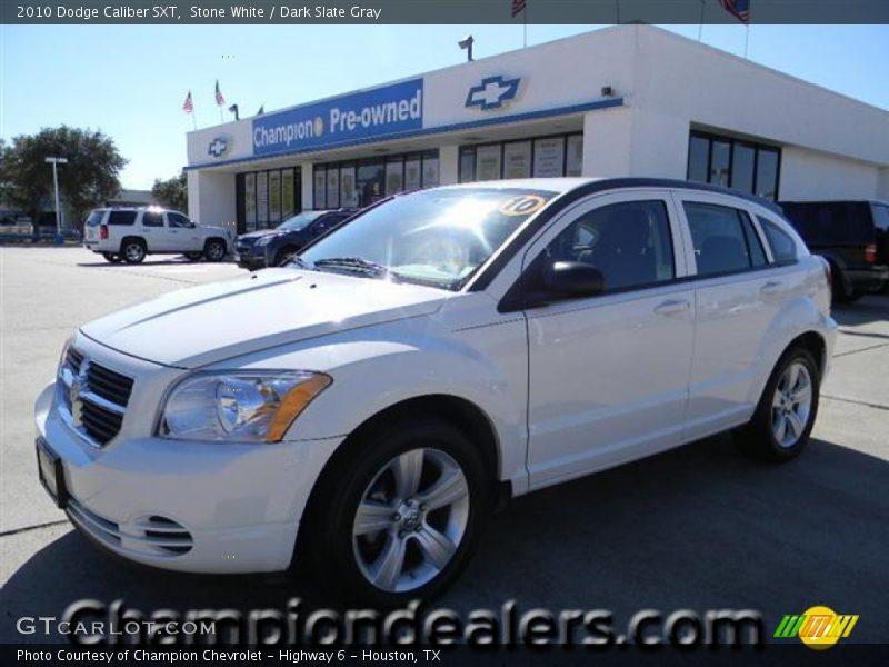 Stone White / Dark Slate Gray 2010 Dodge Caliber SXT