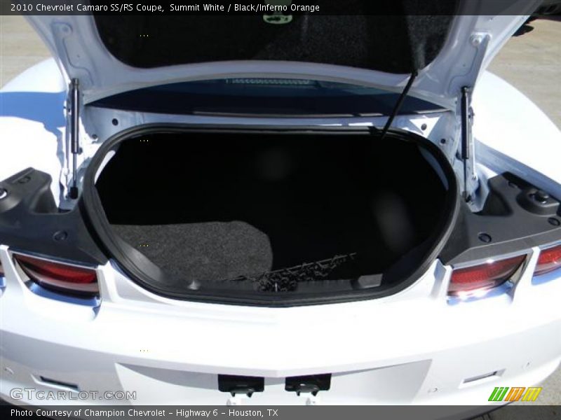 Summit White / Black/Inferno Orange 2010 Chevrolet Camaro SS/RS Coupe