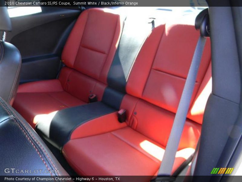 Summit White / Black/Inferno Orange 2010 Chevrolet Camaro SS/RS Coupe