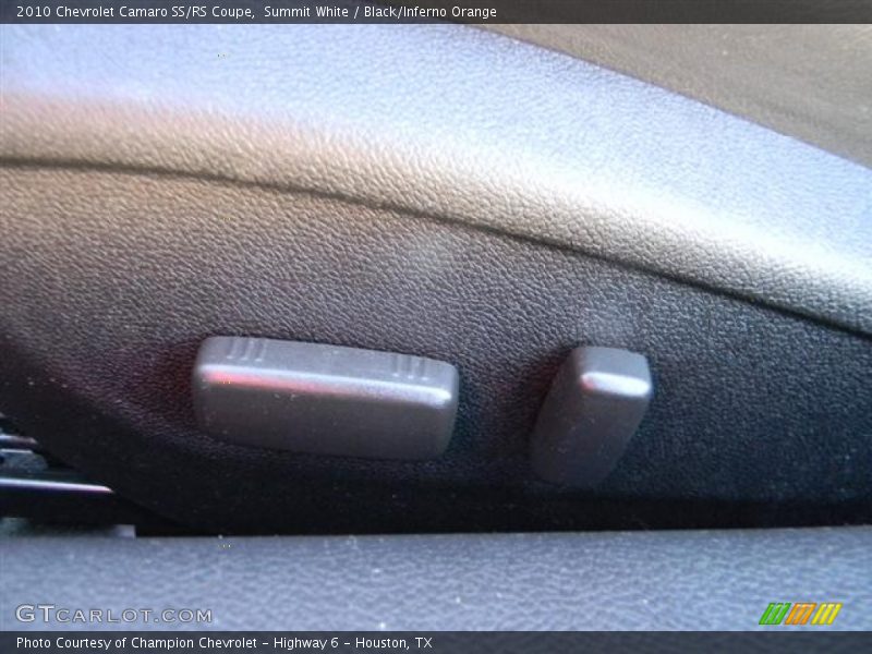 Summit White / Black/Inferno Orange 2010 Chevrolet Camaro SS/RS Coupe