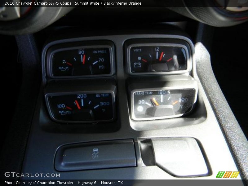 Summit White / Black/Inferno Orange 2010 Chevrolet Camaro SS/RS Coupe