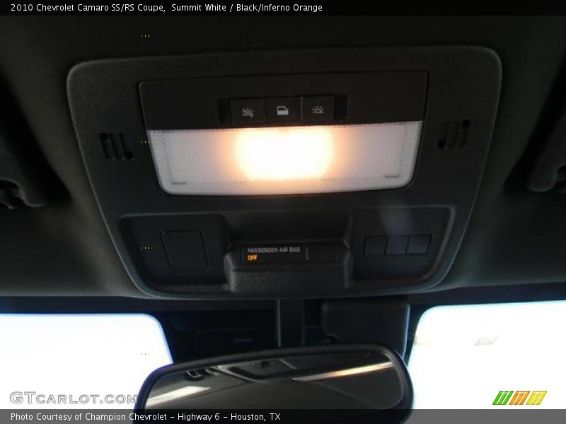 Summit White / Black/Inferno Orange 2010 Chevrolet Camaro SS/RS Coupe