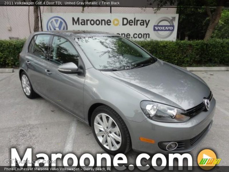 United Gray Metallic / Titan Black 2011 Volkswagen Golf 4 Door TDI