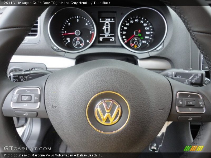 United Gray Metallic / Titan Black 2011 Volkswagen Golf 4 Door TDI