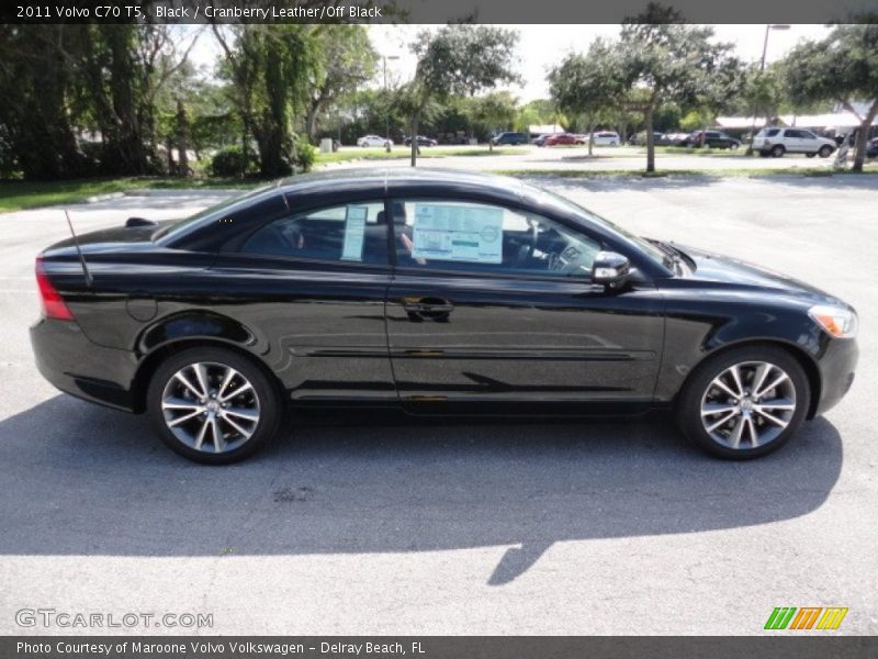 Black / Cranberry Leather/Off Black 2011 Volvo C70 T5