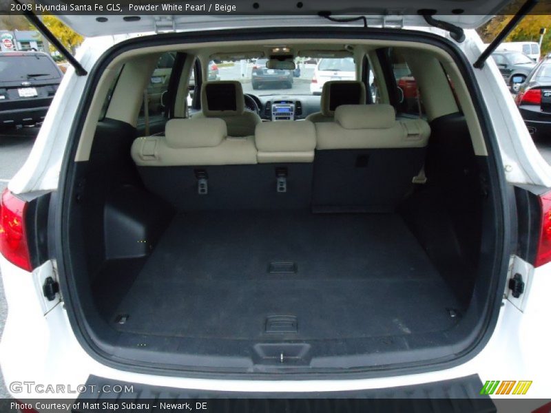 Powder White Pearl / Beige 2008 Hyundai Santa Fe GLS