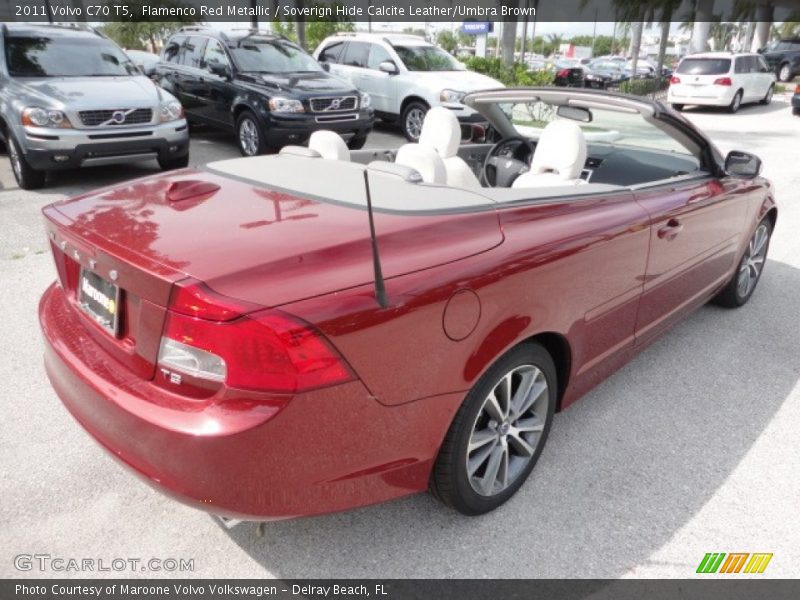 Flamenco Red Metallic / Soverign Hide Calcite Leather/Umbra Brown 2011 Volvo C70 T5