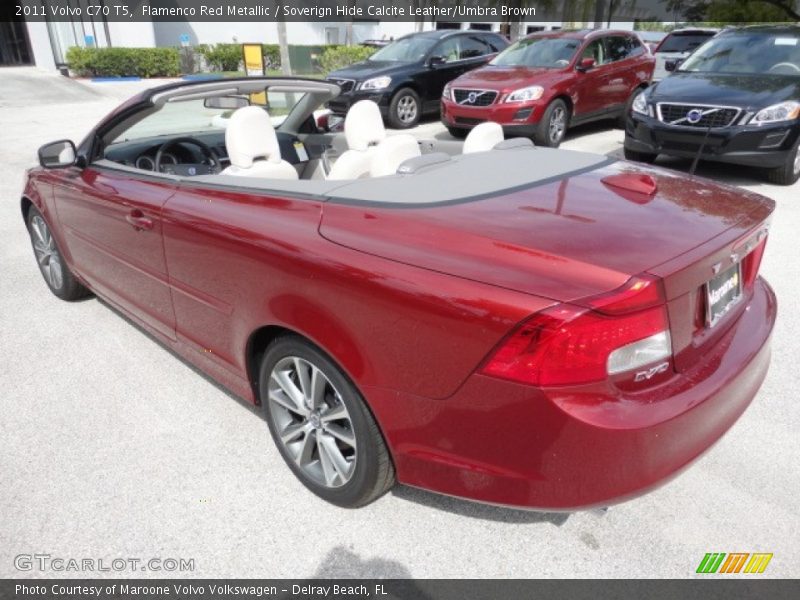 Flamenco Red Metallic / Soverign Hide Calcite Leather/Umbra Brown 2011 Volvo C70 T5