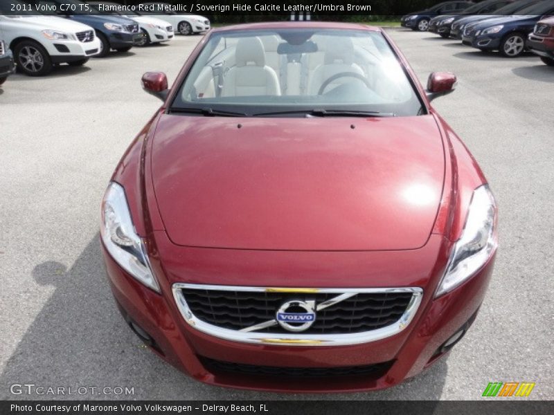 Flamenco Red Metallic / Soverign Hide Calcite Leather/Umbra Brown 2011 Volvo C70 T5