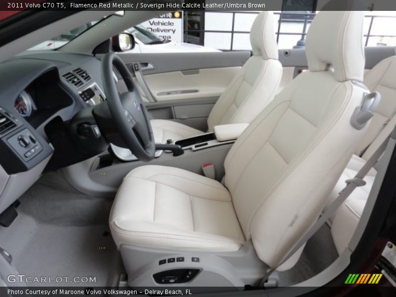 Flamenco Red Metallic / Soverign Hide Calcite Leather/Umbra Brown 2011 Volvo C70 T5