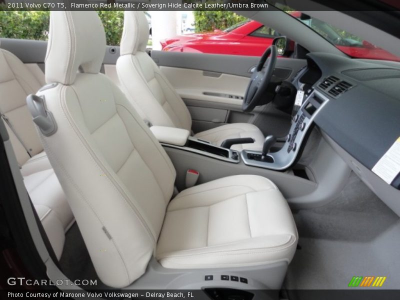 Flamenco Red Metallic / Soverign Hide Calcite Leather/Umbra Brown 2011 Volvo C70 T5