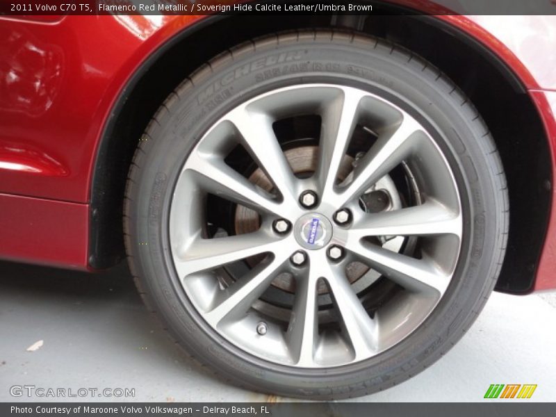 Flamenco Red Metallic / Soverign Hide Calcite Leather/Umbra Brown 2011 Volvo C70 T5