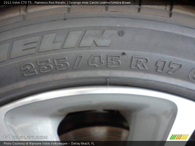 Flamenco Red Metallic / Soverign Hide Calcite Leather/Umbra Brown 2011 Volvo C70 T5