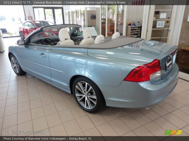 Celestial Blue Metallic / Soverign Hide Calcite Leather/Umbra Brown 2011 Volvo C70 T5