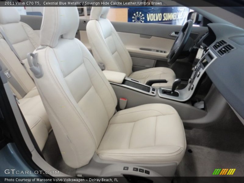 Celestial Blue Metallic / Soverign Hide Calcite Leather/Umbra Brown 2011 Volvo C70 T5