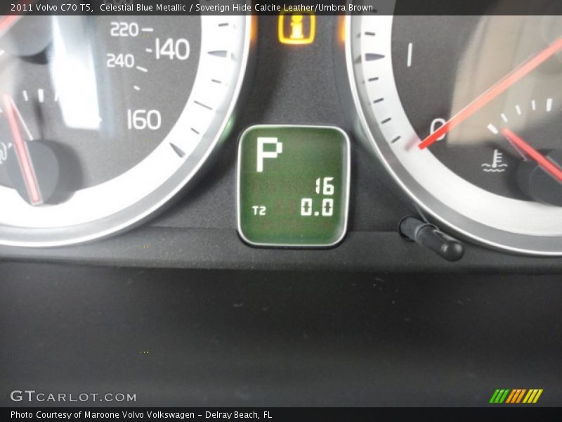 Celestial Blue Metallic / Soverign Hide Calcite Leather/Umbra Brown 2011 Volvo C70 T5
