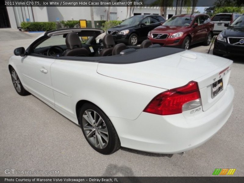 Ice White / Soverign Hide Cacao Brown Leather/Off Black 2011 Volvo C70 T5