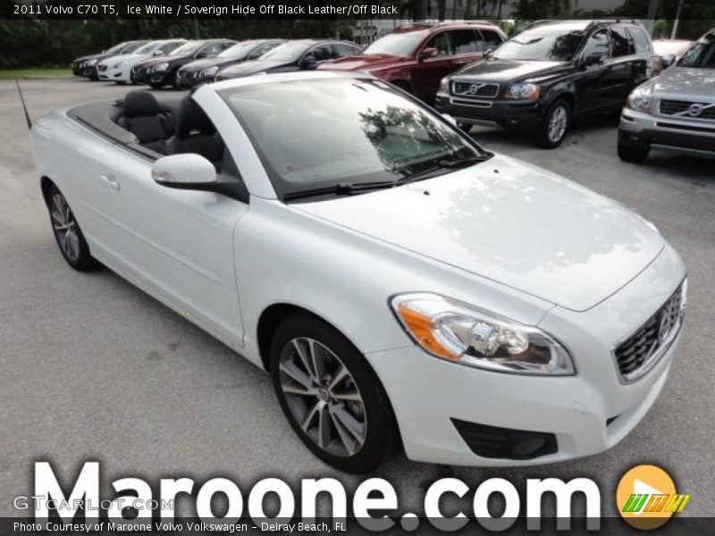 Ice White / Soverign Hide Off Black Leather/Off Black 2011 Volvo C70 T5