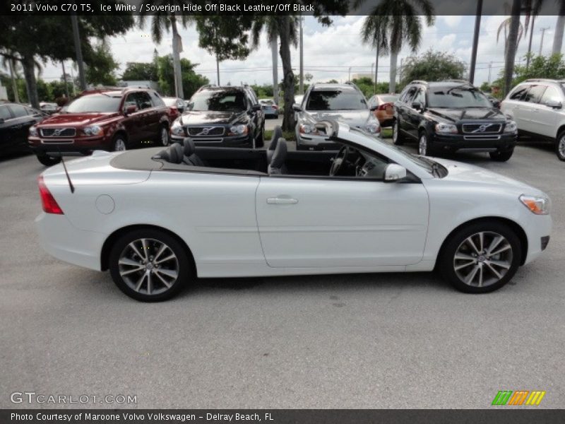 Ice White / Soverign Hide Off Black Leather/Off Black 2011 Volvo C70 T5