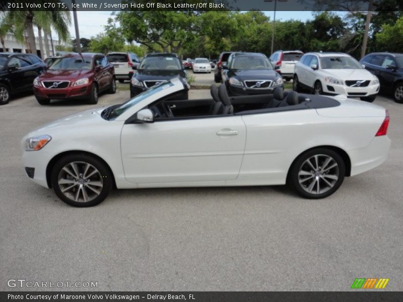 Ice White / Soverign Hide Off Black Leather/Off Black 2011 Volvo C70 T5