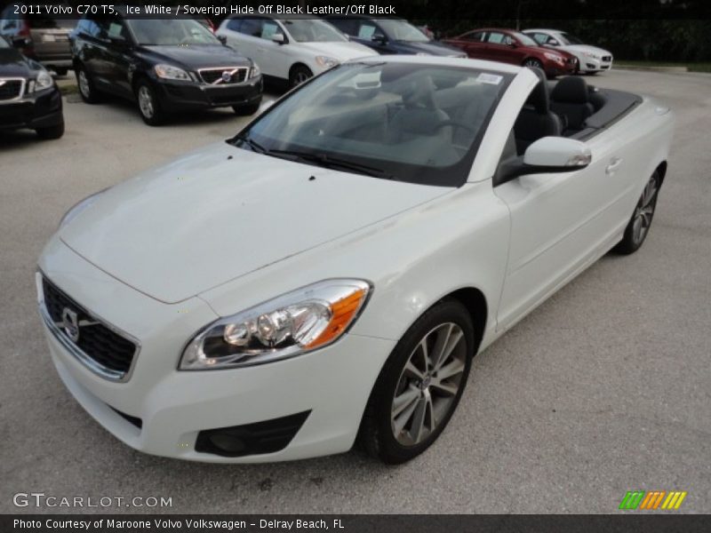 Ice White / Soverign Hide Off Black Leather/Off Black 2011 Volvo C70 T5