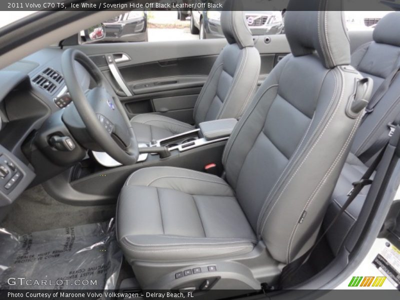 Ice White / Soverign Hide Off Black Leather/Off Black 2011 Volvo C70 T5