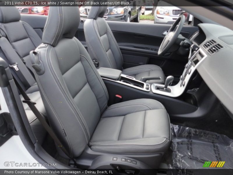 Ice White / Soverign Hide Off Black Leather/Off Black 2011 Volvo C70 T5