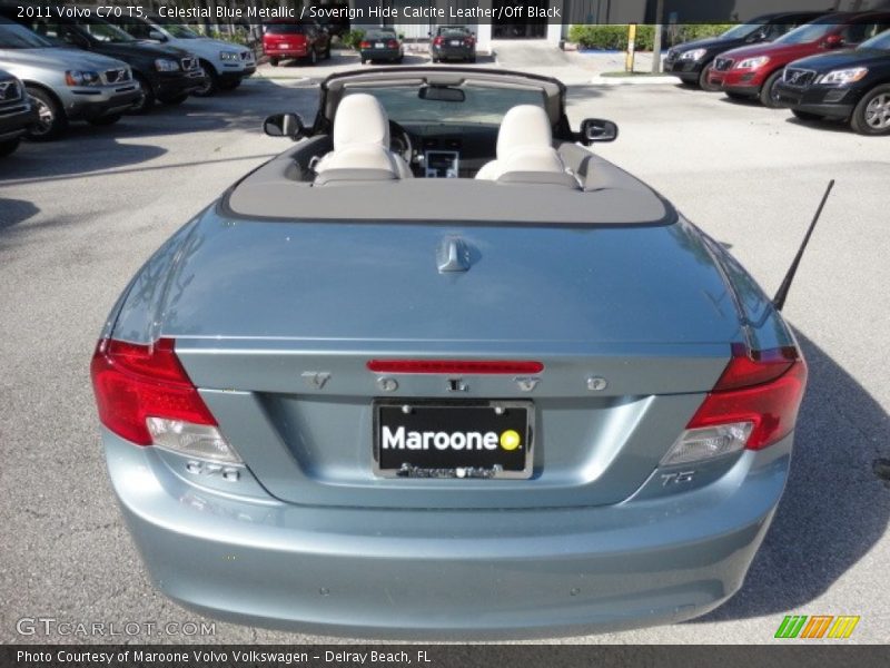 Celestial Blue Metallic / Soverign Hide Calcite Leather/Off Black 2011 Volvo C70 T5