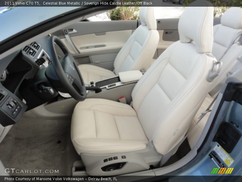 Celestial Blue Metallic / Soverign Hide Calcite Leather/Off Black 2011 Volvo C70 T5