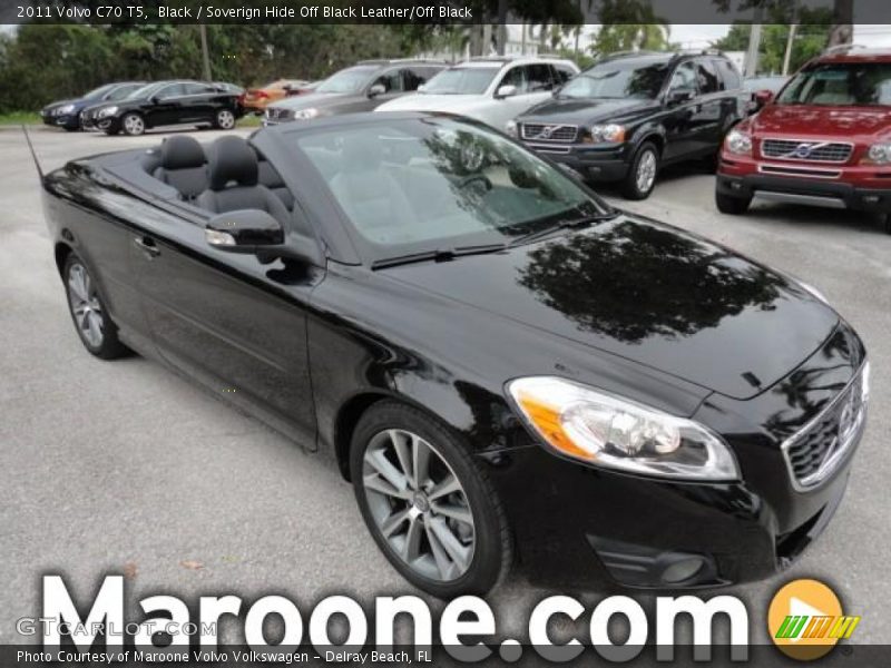 Black / Soverign Hide Off Black Leather/Off Black 2011 Volvo C70 T5