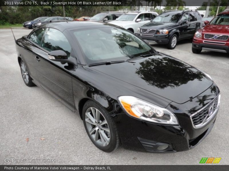 Black / Soverign Hide Off Black Leather/Off Black 2011 Volvo C70 T5