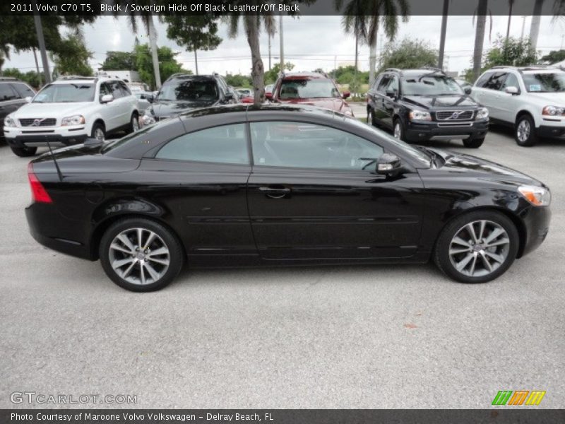 Black / Soverign Hide Off Black Leather/Off Black 2011 Volvo C70 T5
