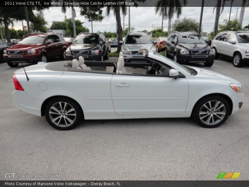Ice White / Soverign Hide Calcite Leather/Off Black 2011 Volvo C70 T5