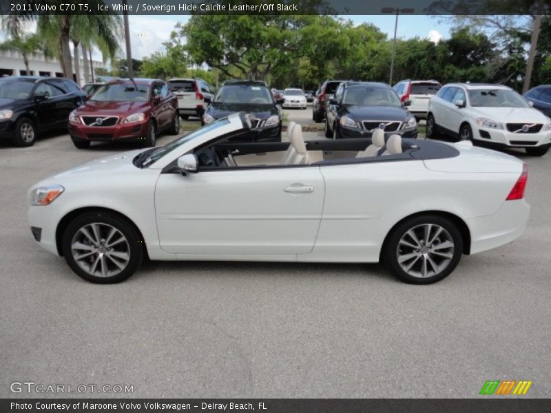Ice White / Soverign Hide Calcite Leather/Off Black 2011 Volvo C70 T5