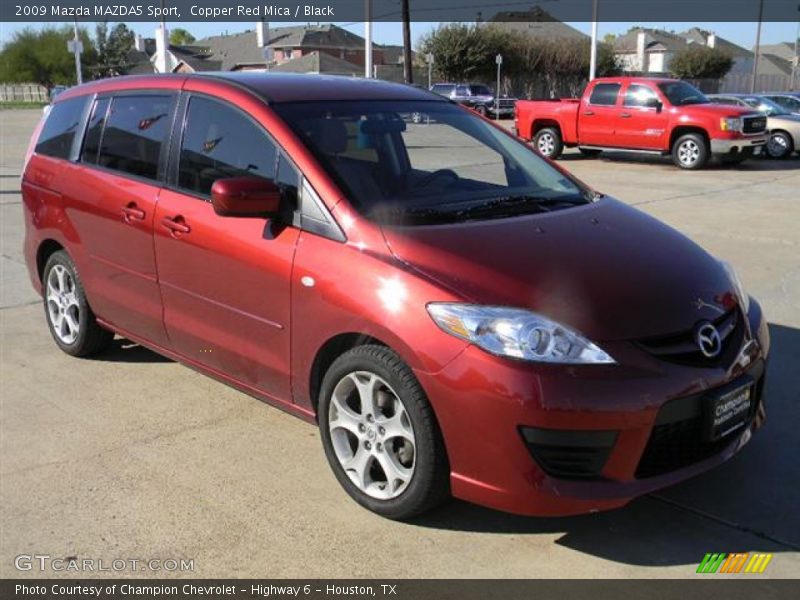 Copper Red Mica / Black 2009 Mazda MAZDA5 Sport