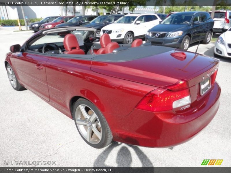 Flamenco Red Metallic / Cranberry Leather/Off Black 2011 Volvo C70 T5