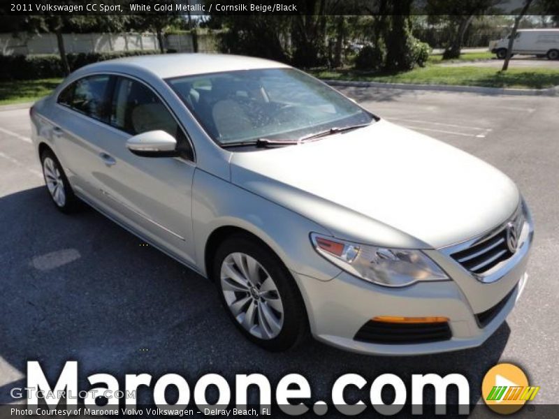 White Gold Metallic / Cornsilk Beige/Black 2011 Volkswagen CC Sport