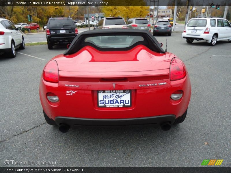 Aggressive Red / Ebony 2007 Pontiac Solstice GXP Roadster