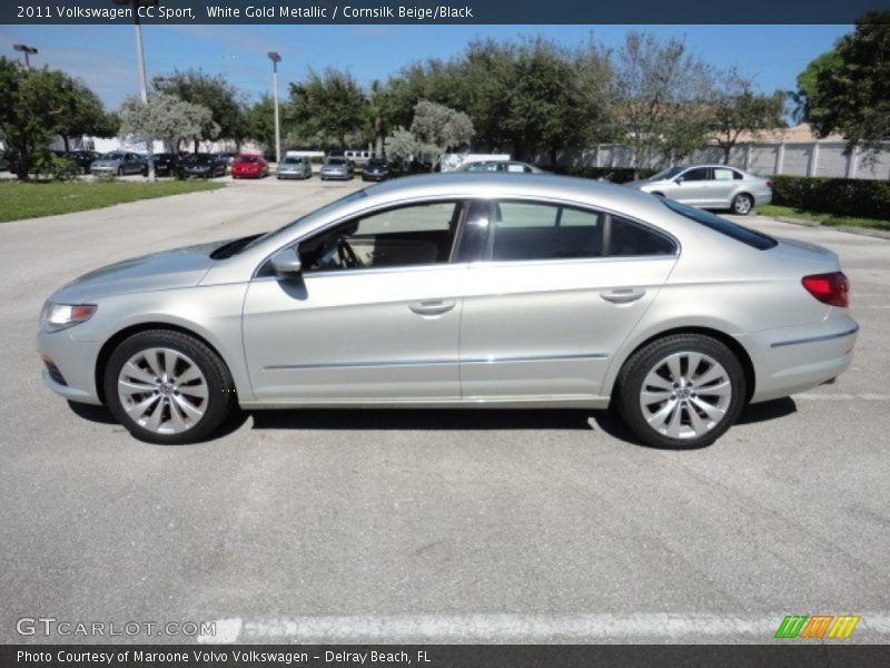 White Gold Metallic / Cornsilk Beige/Black 2011 Volkswagen CC Sport