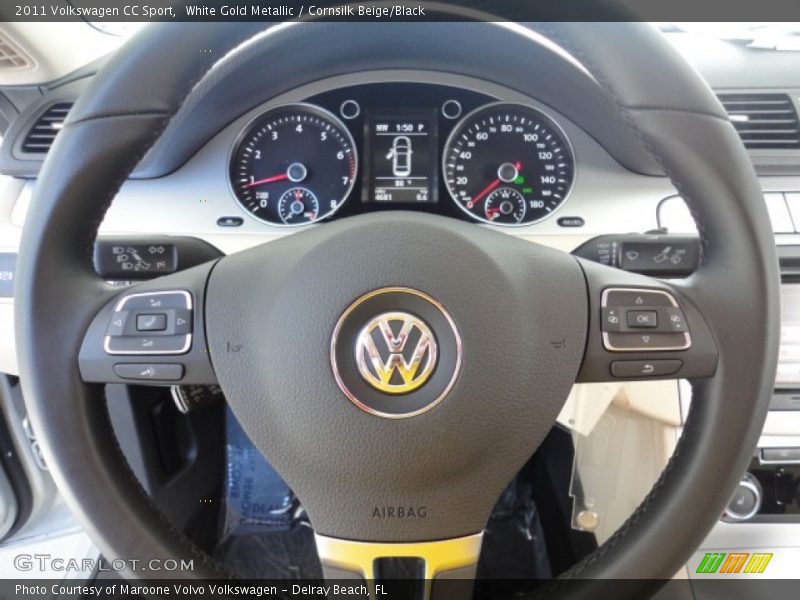 White Gold Metallic / Cornsilk Beige/Black 2011 Volkswagen CC Sport