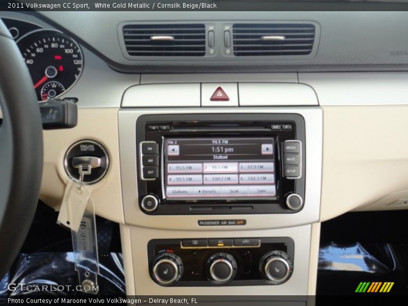 White Gold Metallic / Cornsilk Beige/Black 2011 Volkswagen CC Sport