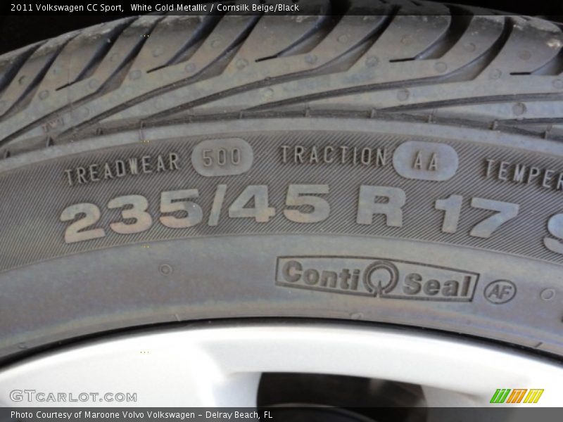 White Gold Metallic / Cornsilk Beige/Black 2011 Volkswagen CC Sport