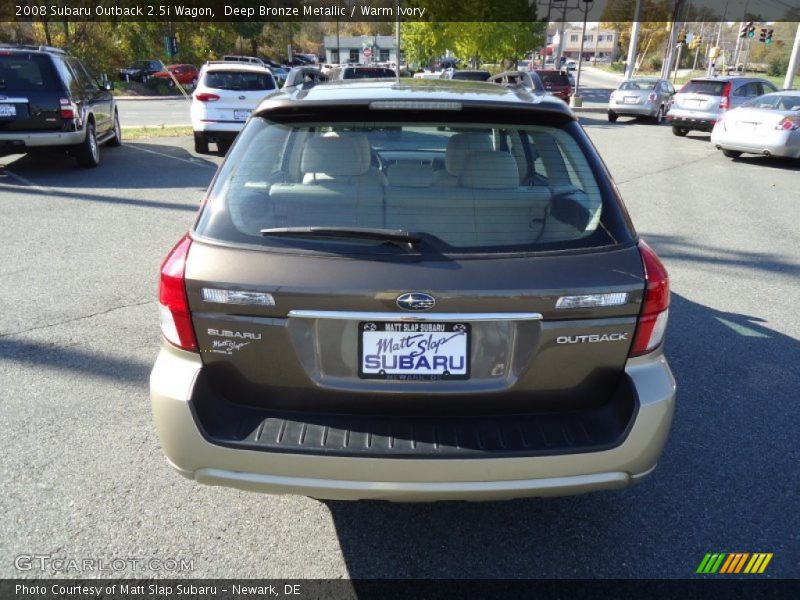 Deep Bronze Metallic / Warm Ivory 2008 Subaru Outback 2.5i Wagon