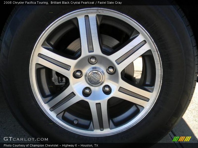 Brilliant Black Crystal Pearlcoat / Pastel Slate Gray 2008 Chrysler Pacifica Touring