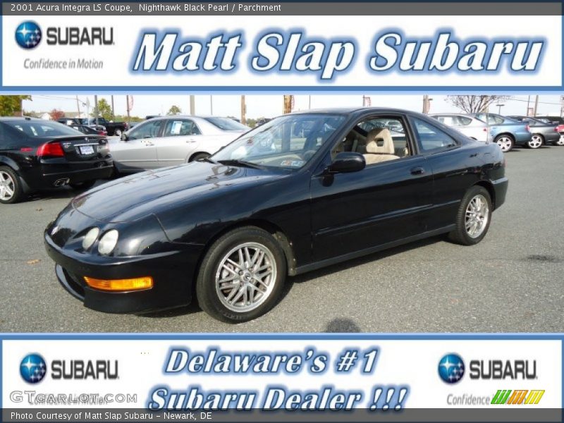 Nighthawk Black Pearl / Parchment 2001 Acura Integra LS Coupe