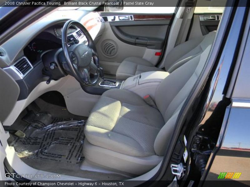 Brilliant Black Crystal Pearlcoat / Pastel Slate Gray 2008 Chrysler Pacifica Touring